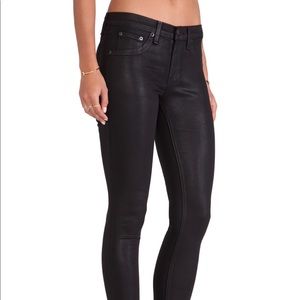 RAG AND BONE BLACK COATED LEGGING